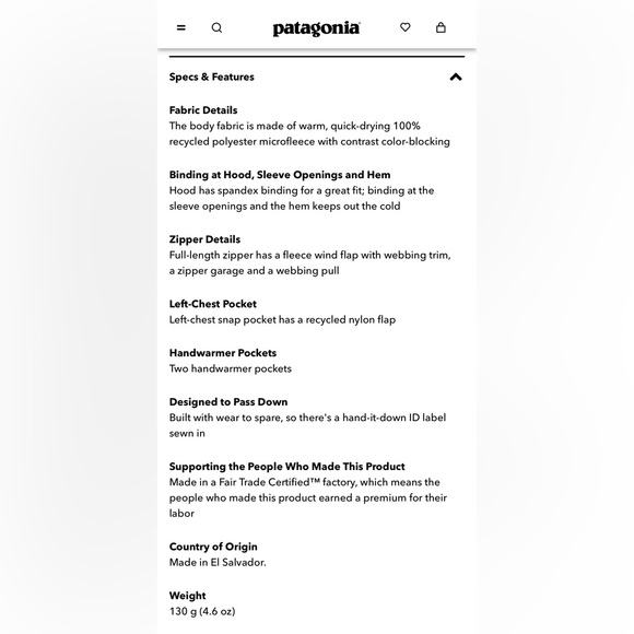 Patagonia Baby Micro D snap jacket size 3-6 months - Picture 8 of 8